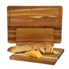 Megachef 3 Piece Acacia Wood Cutting, Prep And Serving Boards In Brown