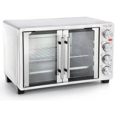 Megachef 31.7 Quart French Door Multi-function Electric Toaster Oven In White