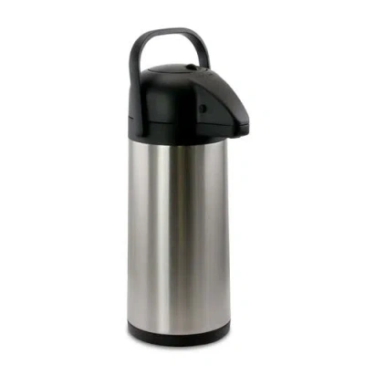Megachef 3.17 Quart Stainless Steel Airpot Hot Water Dispenser For Coffee And Tea In Black