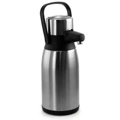 Megachef 3.17 Quart Stainless Steel Airpot Hot Water Dispenser For Coffee And Tea In Silver