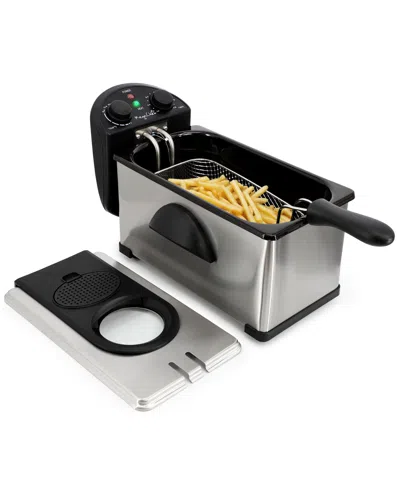 MEGACHEF 3.17 QUART STAINLESS STEEL ELECTRIC DEEP FRYER WITH TIMER