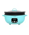 Megachef 3.5 Quart Oval Electric Slow Cooker In Turquoise