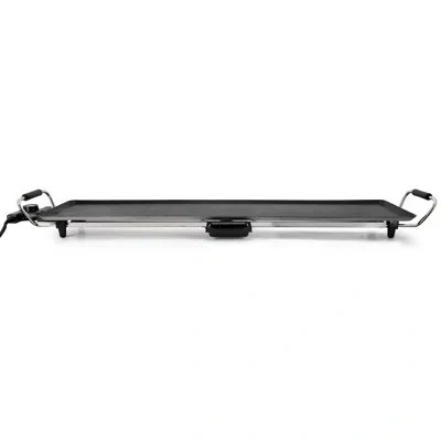 Megachef 35.43 Inch Electric Grill With Drip Tray And Non-stick Coating In Black