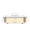 Megachef 3.5qt Cream Casserole Slow Cooker With 3 Temperatu