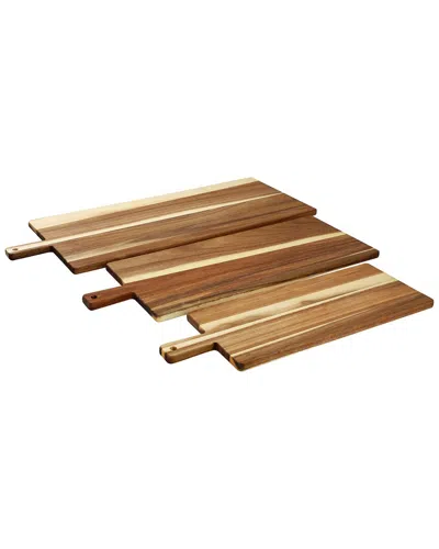 Megachef 3pc Acacia Wood Charcuterie/cheese Board Set With Handles