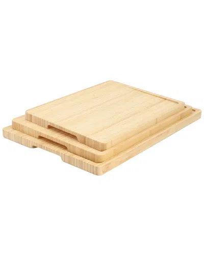 MEGACHEF MEGACHEF 3PC BAMBOO CUTTING/PREP/SERVING BOARDS