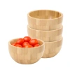 Megachef 4 Piece 4.75 Inch Wood Salad Bowl Set In Brown