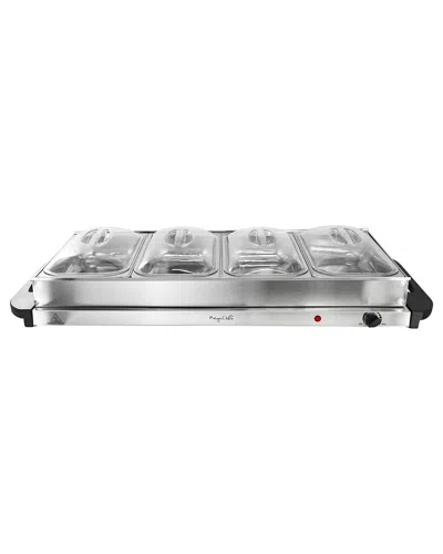 Megachef 4-section Buffet Server & Food Warmer In Silver