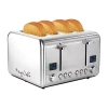 Megachef 4-slice Stainless Steel Extra Wide Slot Toaster In Silver