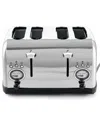 Megachef 4 Slice Stainless Steel Wide Slot Retro Toaster In Silver