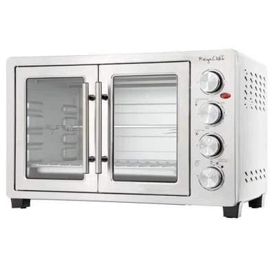 Megachef 45 Liter Electric French Door Rotisserie Convection Counter Top Oven In Stainless Steel