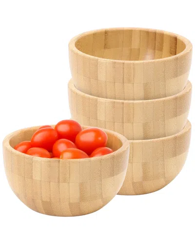 Megachef 4.75in Bamboo Wood Serving Bowl In Neutral