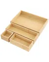 Megachef 4pc Bamboo Storage & Organization Trays In Neutral