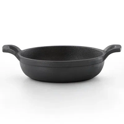 Megachef 5 Inch Round Cast Iron Frying Pan For Indoor/outdoor Use In Black