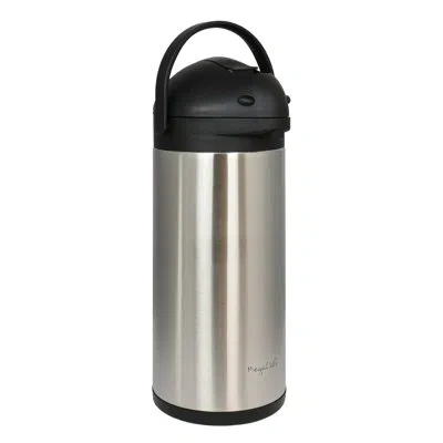 Megachef 5 Liter Stainless Steel Vacuum Body Pump Cap Air Pot In Silver