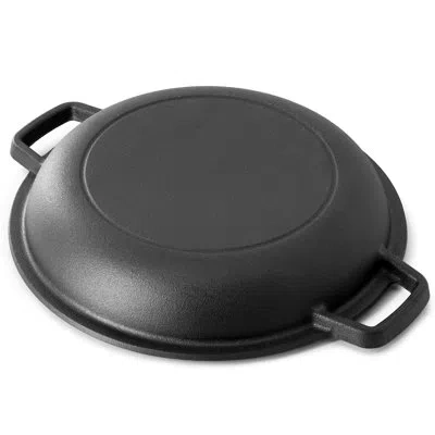 Megachef 5 Quarts Cast Iron Round Dutch Oven In Black