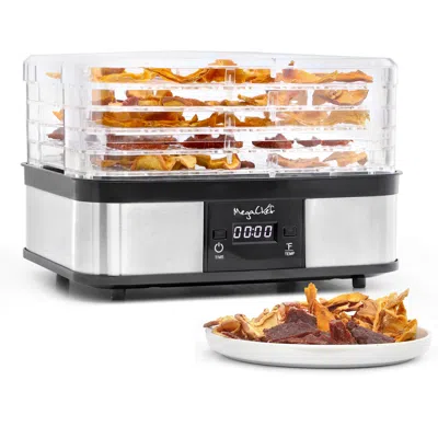 Megachef 5 Tray Food Dehydrator With Timer And Temperature Control In Multi