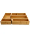 Megachef 5pc Bamboo Storage & Organization Trays