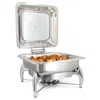 Megachef 6.3 Quart Stainless Steel Rectangle Professional Chafing Dish/food Warmer/buffet Server Serving Dish In Silver