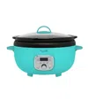 Megachef 3.5 Quart Oval Electric Slow Cooker In Turquoise