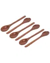 Megachef 6pc 9in Acacia Wood Spoon Set