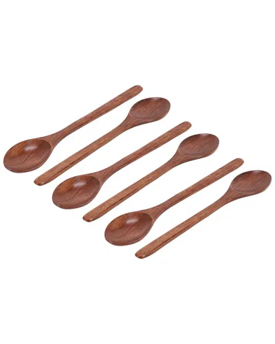 Megachef 6pc 9in Acacia Wood Spoon Set