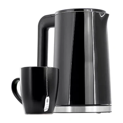 Megachef 7-cup Stainless Steel Electric Kettle In Black