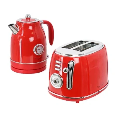 Megachef 7-cup Stainless Steel Electric Kettle In Red