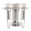 Megachef 7.4 Quart Round Stainless Steel Soup Professional Chafing Dish/food Warmer/buffet Server Serving Tra In Silver
