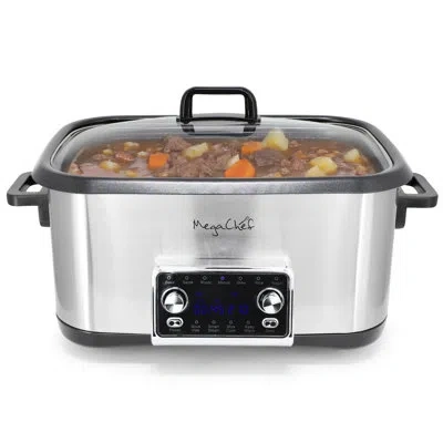Megachef 8 Quart 12-in-1 Deluxe Multi Cooker With Sous Vide And Multi-functions In Silver
