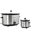 Megachef 8qt Slow Cooker With Bonus Mini 0.6qt Warmer