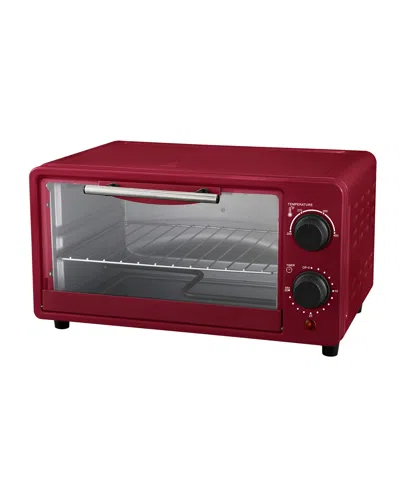 Megachef 9 Liter Electric Countertop Toaster Oven In Red