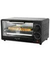 Megachef 9qt Electric Counter Top Toaster Oven In Black
