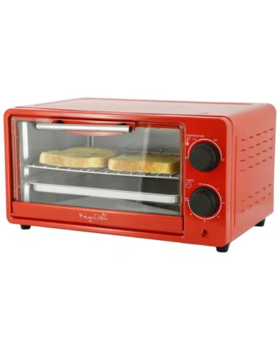 Megachef 9qt Red Electric Counter Top Toaster Oven