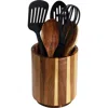 Megachef Acacia Wood 360 Rotating Utensil Holder In Brown
