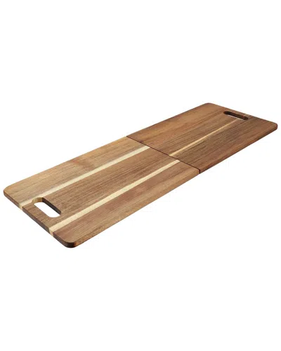Megachef Acacia Wood Folding Charcuterie Serving Board In Neutral