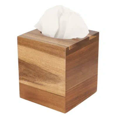 Megachef Acacia Wood Tissue Box Holder In Brown