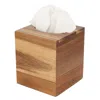 Megachef Acacia Wood Tissue Box Holder In Brown