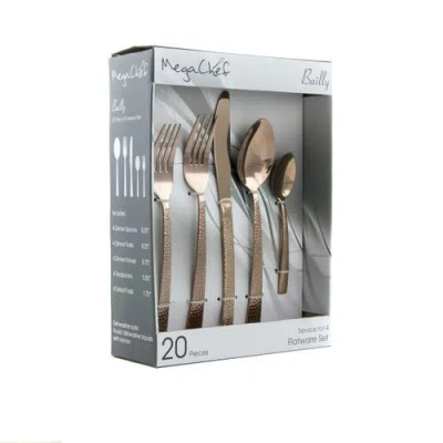 Megachef Baily 20 Piece Flatware Utensil Set, Stainless Steel Silverware Metal Service For 4 In Multi