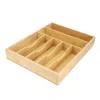 Megachef Bamboo 7 Section Drawer Organizer In Brown