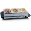 Megachef 3 Section Buffet Server Food Warmer In Gray