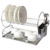 Megachef Chrome Plated 17.5 Inch Two Shelf Dish Rack In Silver