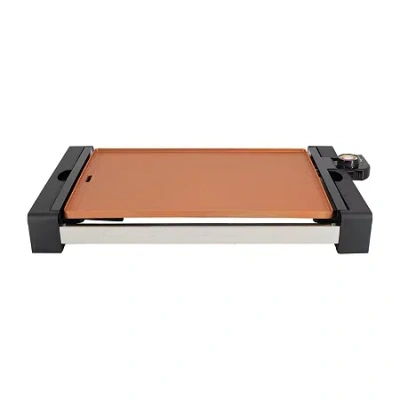 Megachef Copper-coated 22in. Non-stick Electric Grill In Brown