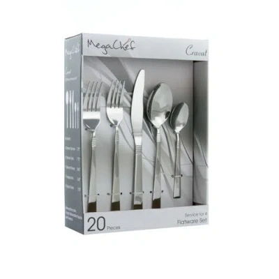 Megachef Cravat 20 Piece Flatware Utensil Set, Stainless Steel Silverware Metal Service For 4 In Multi
