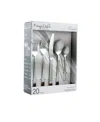Megachef Cravat Flatware Set Of 20-piece In Matte Silver Tone