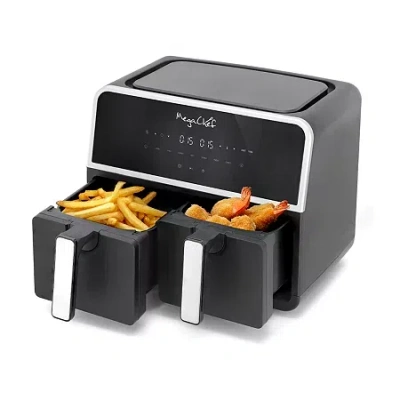 Megachef Dual 4.5 Quart Digital Air Fryer In Black