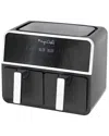 Megachef Dual 4.5qt Digital Electric Air Fryer In Black