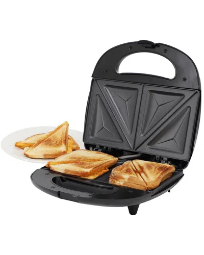 Megachef Electric Compact Aluminum Nonstick Sandwich Maker In Black
