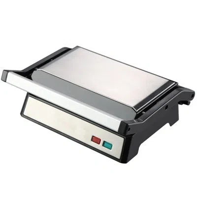 Megachef Electric Dual Plate Non-stick Panini Grill Contact Press With Drip Tray In Blue