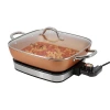 Megachef 11.81in Electric Fry Pan With Copper Coating In Brown